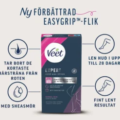 Veet Expert Vaxremsor Normal hud för ben & kropp 40 st