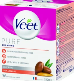Veet Pure Sugaring Warm Wax Argan Oil Body & Face 250 ml