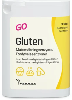 Verman Gluten GO Matsmältningsenzymer 30 kapslar