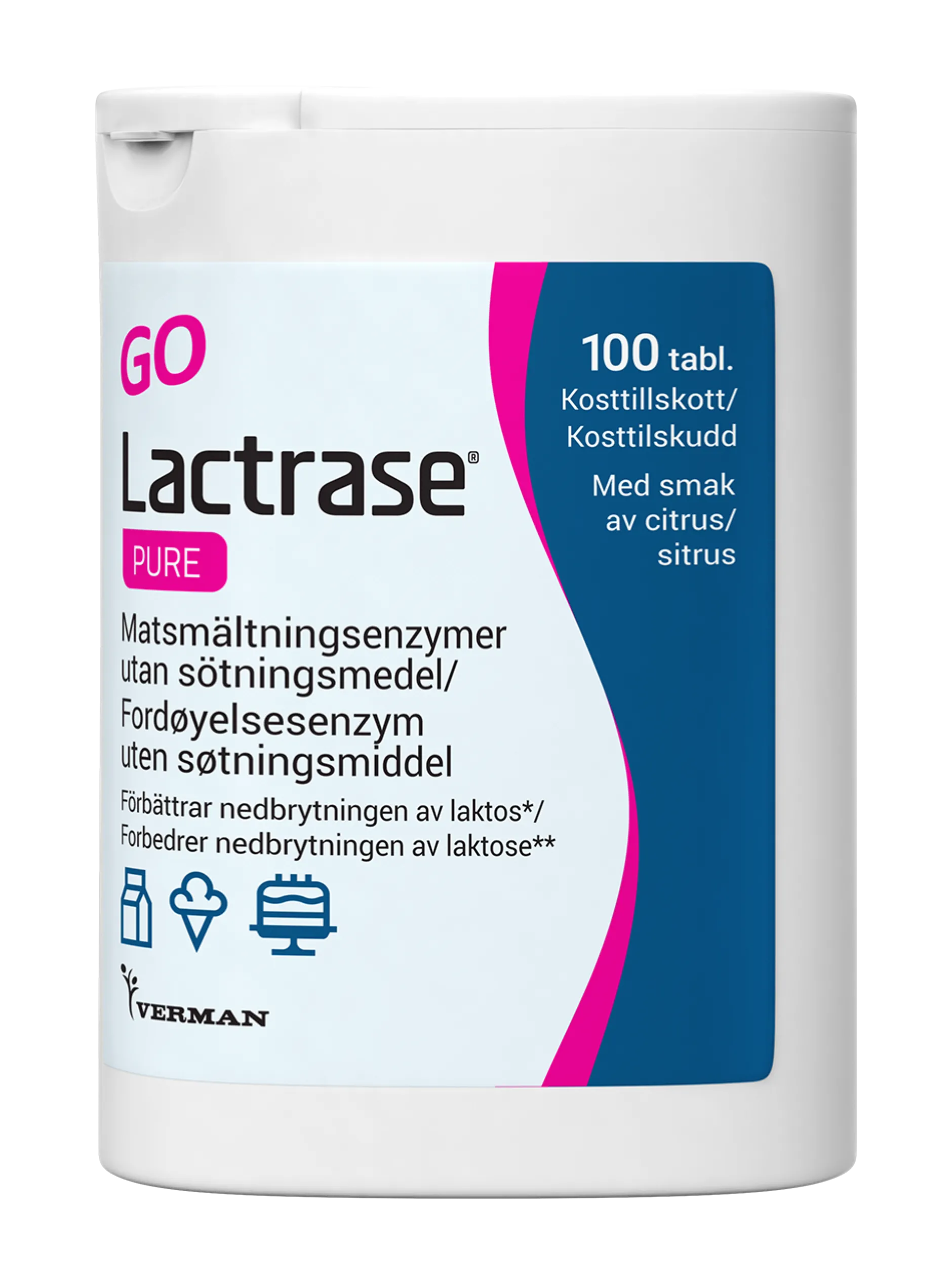 Verman Lactrase Pure 100 st