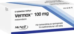 Vermox Behandling av Springmask 100 mg 6 tabletter