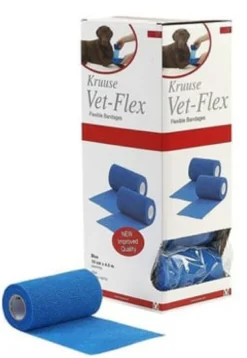 Vet-Flex Elastisk Binda Blå 10 cm x 4,5 m 10 st