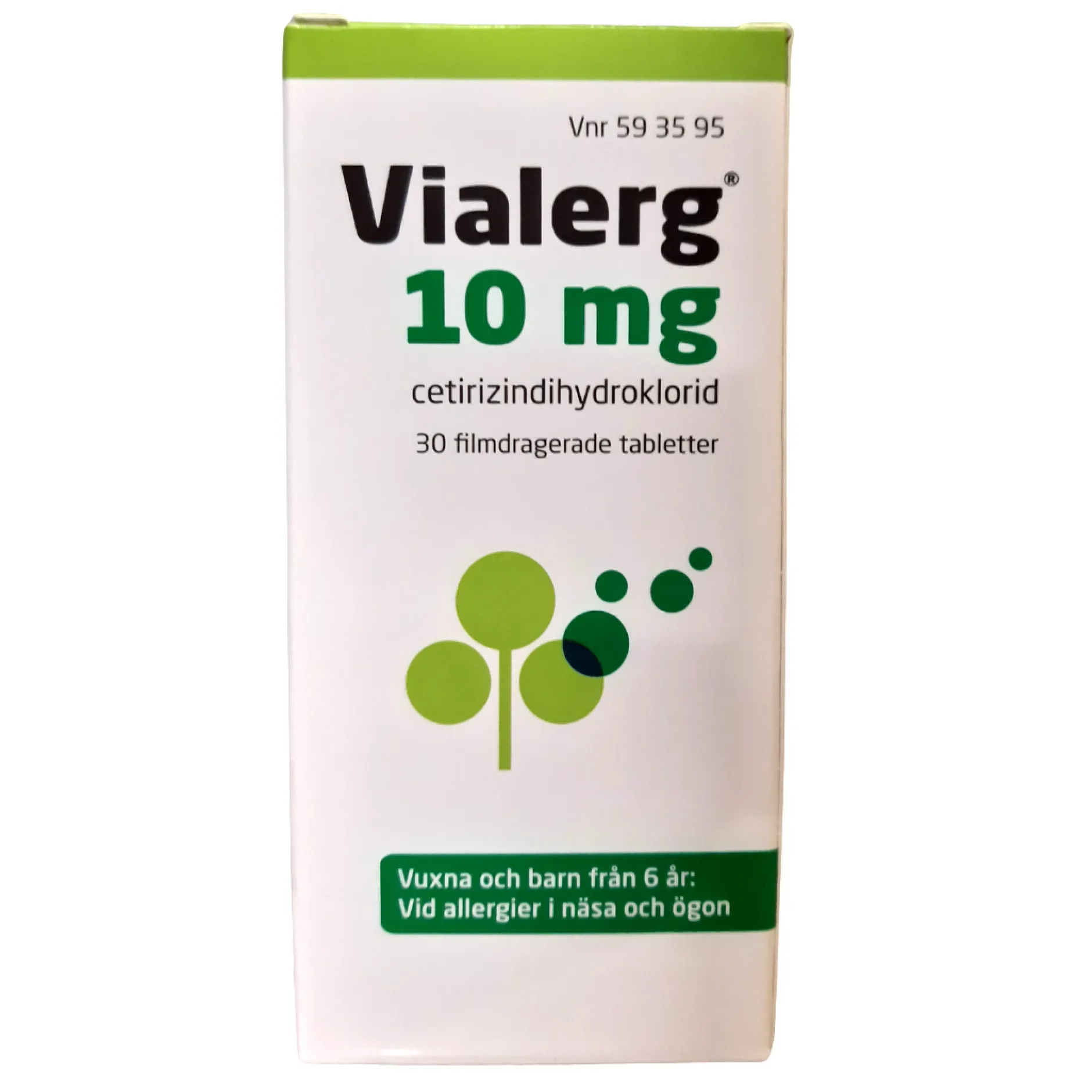 Vialerg 10 mg Cetrizin 30 tabletter
