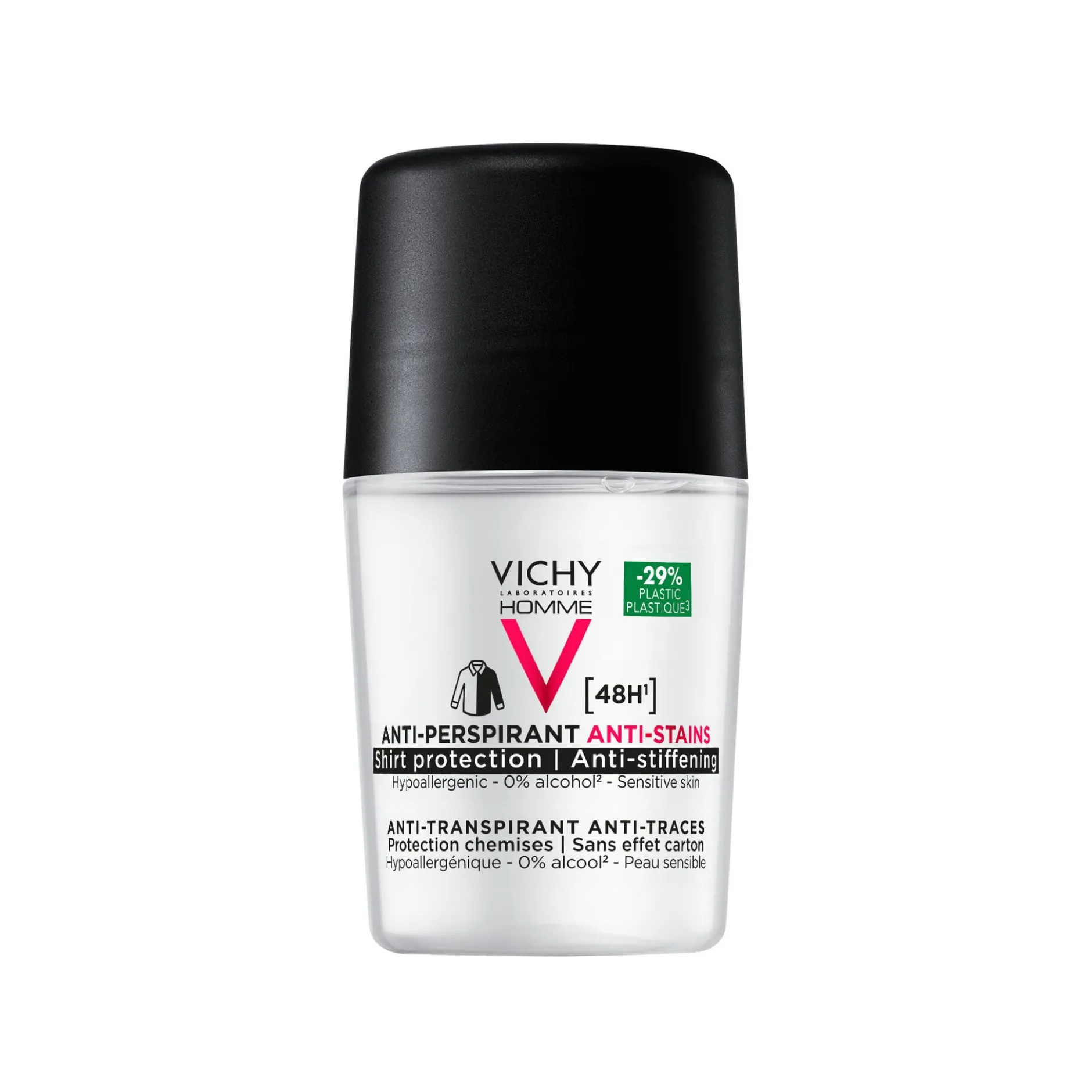 Vichy Homme 48H Anti-stain Anti-perspirant Deodorant Roll-On 50 ml