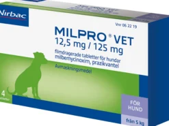 Virbac Milpro Vet 12,5 mg/125 mg Avmaskningsmedel för hundar 4 tabletter