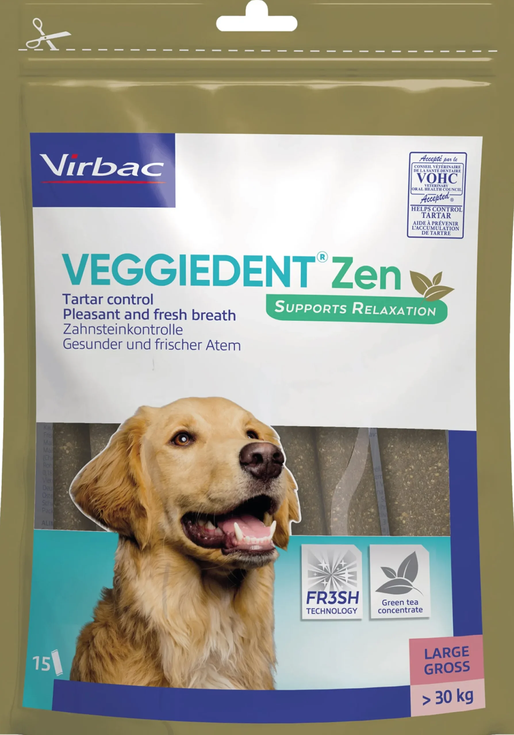 Virbac VeggieDent Zen Tuggpinnar Large >30kg 15 st