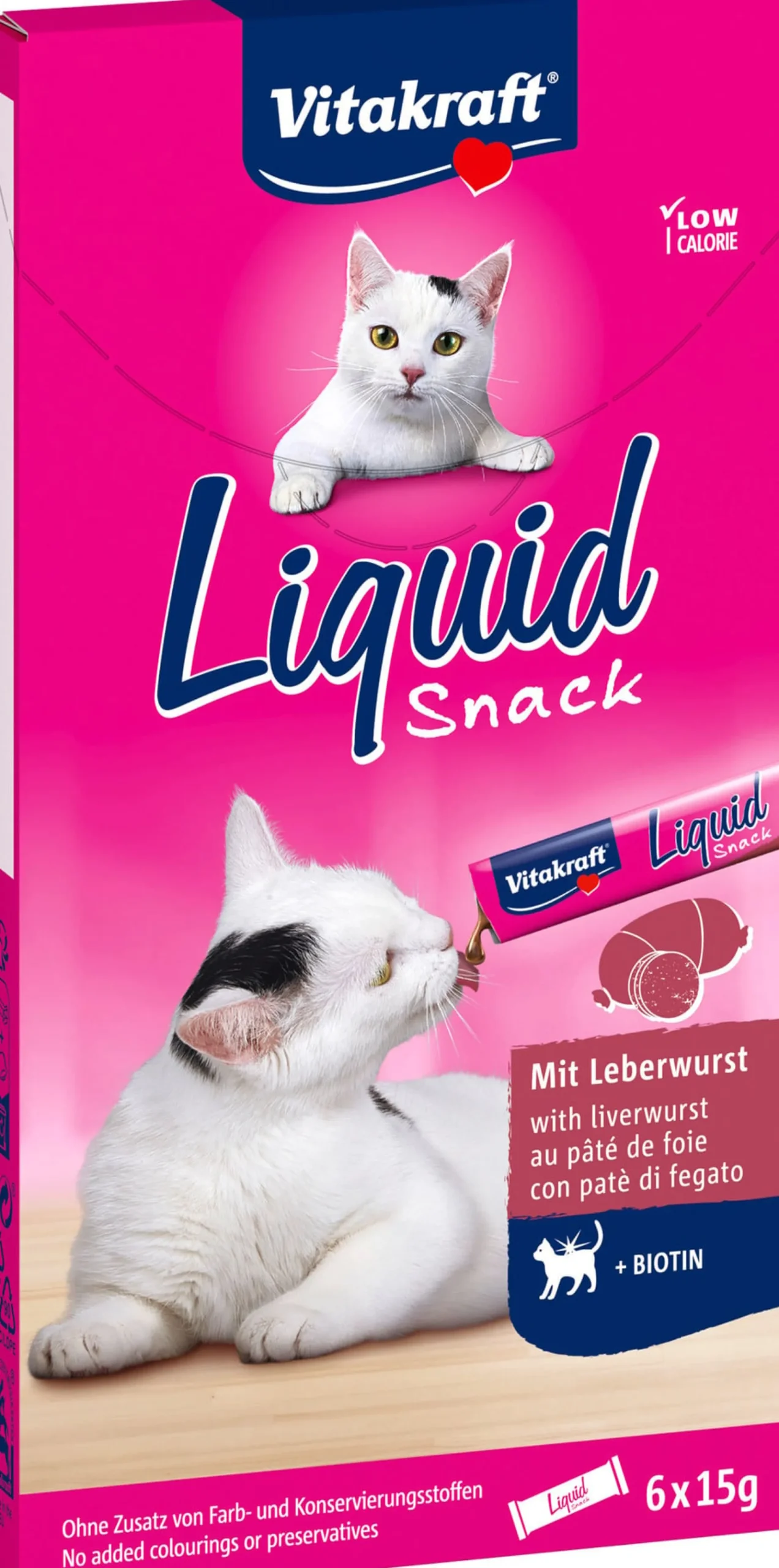 Vitakraft Liquid Snack Leverkorv+Biotin 6 st