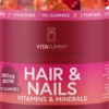 VitaYummy Hair & Nails Mix: Raspberry & Peach Tuggtabletter - 110 st