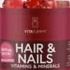 VitaYummy Hair & Nails Vitamins Raspberry 60 tuggtabletter