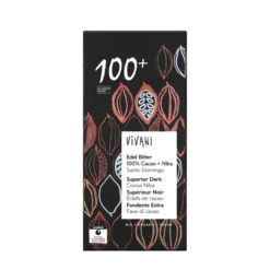 Vivani Mörk Choklad 100% Cacao Nibs Eko 80 g