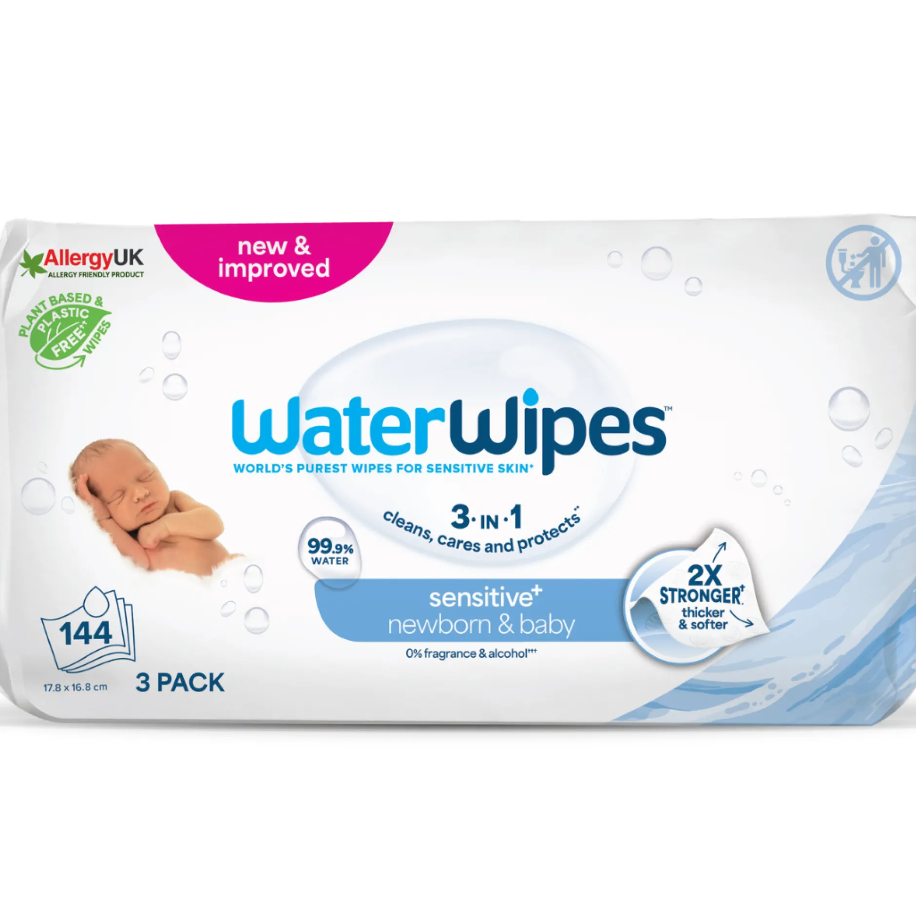 WaterWipes Baby Wipes 144 st