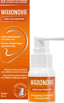 Waxonova Hard Wax Remover Öronspray mot vaxproppar/hårt vax 15 ml