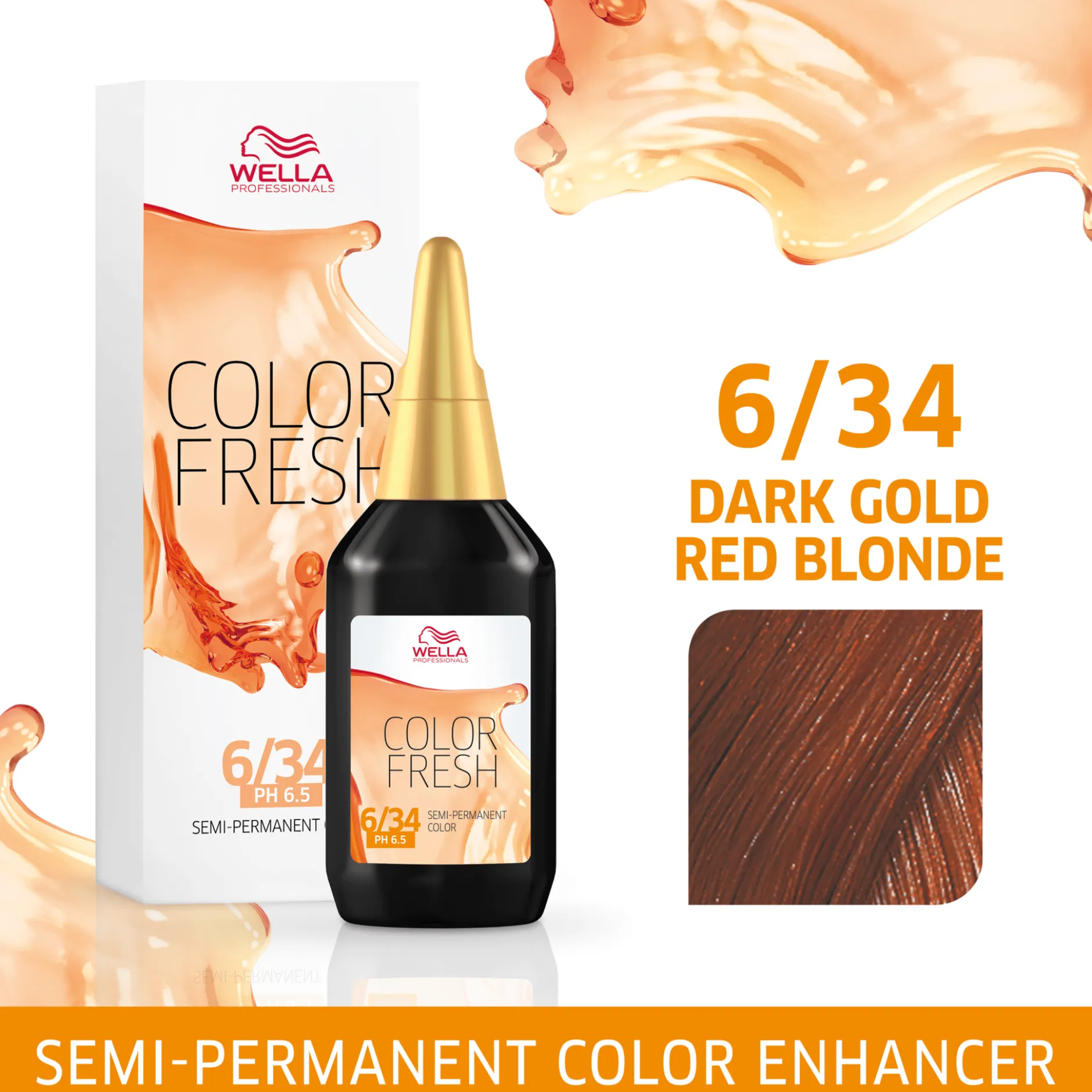 Wella Professionals Color Fresh 6/34 Dark Gold Red Blonde 75 ml