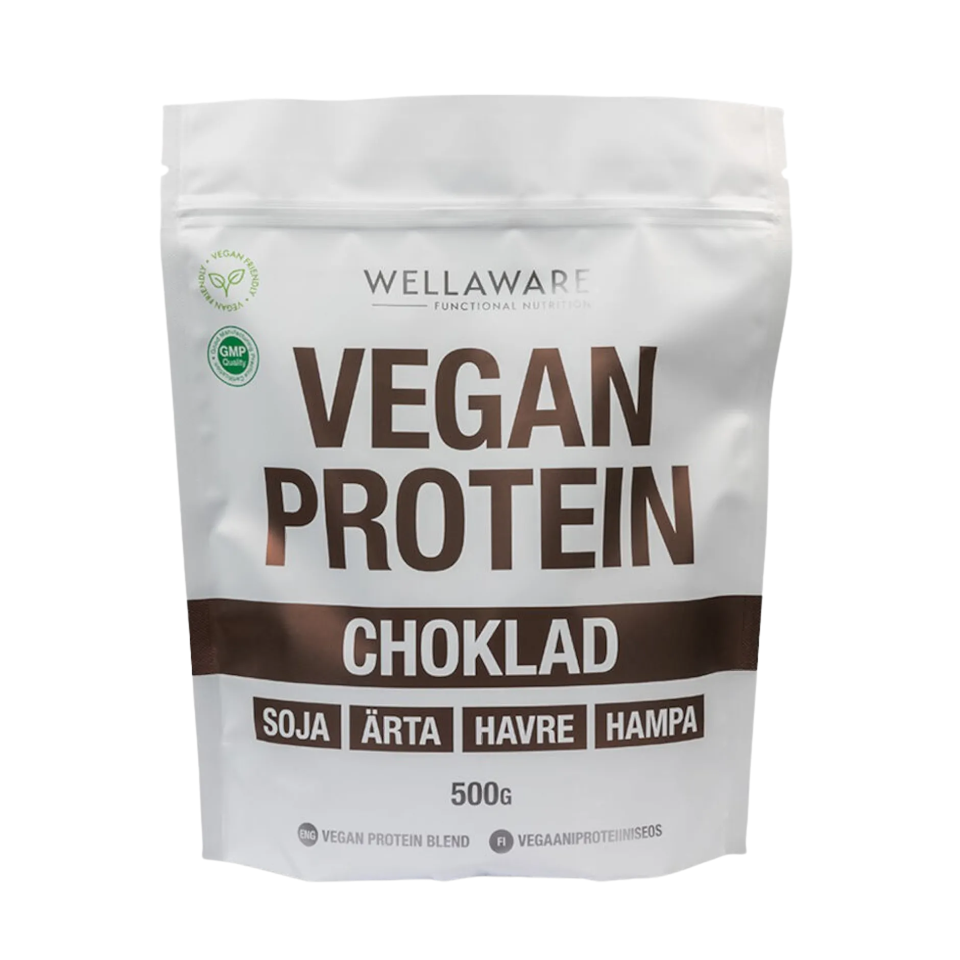 WellAware Vegan Protein Blend Choklad Påse 500 g
