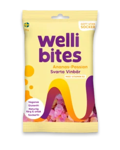 Wellibites Ananas-Passion & Svarta Vinbär 70g