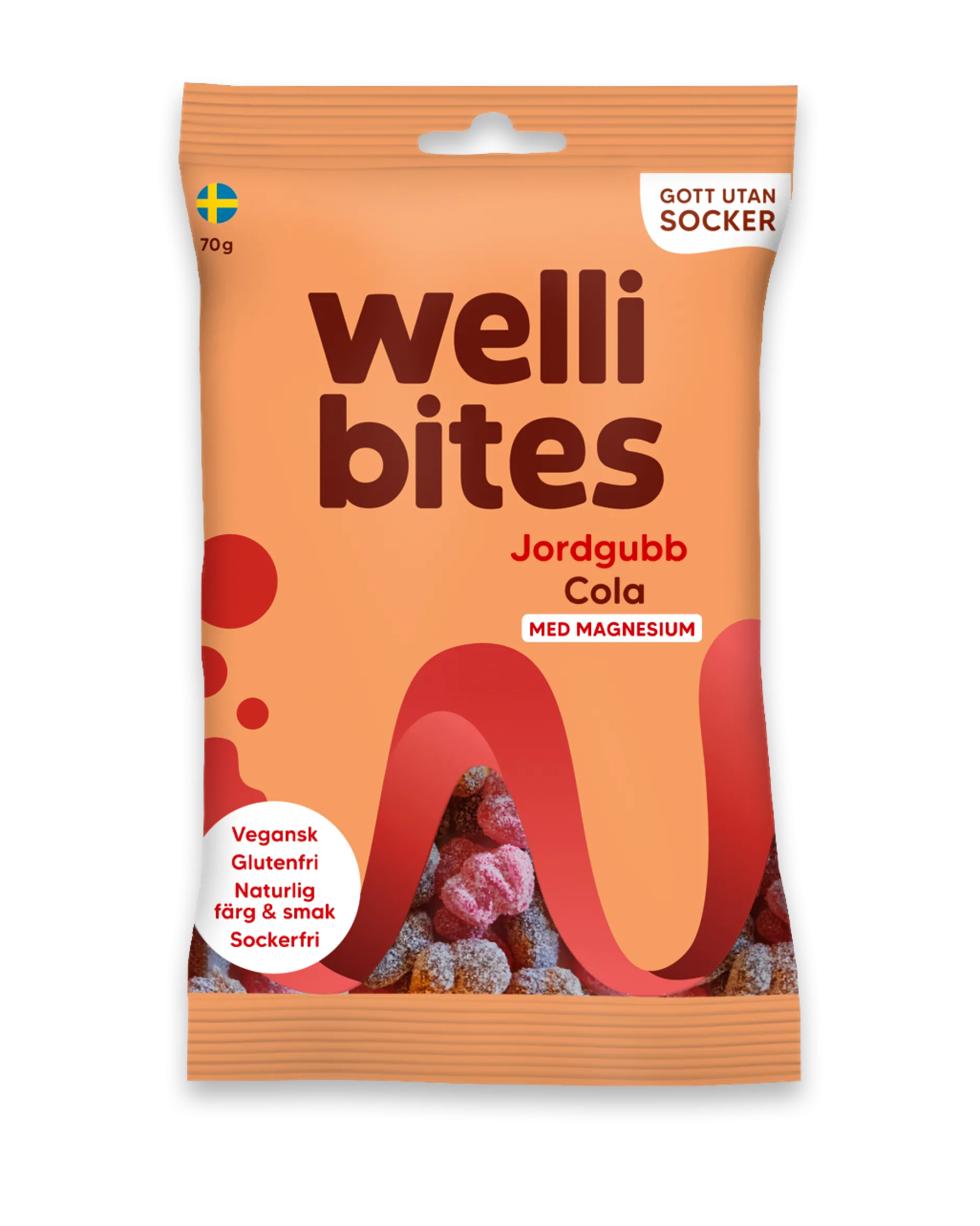 Wellibites Jordgubb & Cola 70g