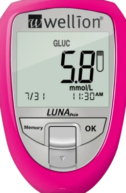 Wellion LUNA Trio Glukosmätare Rosa