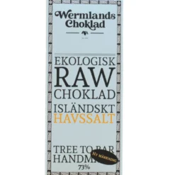 Wermlands Choklad Rawchoklad Isländskt Havssalt 50 g