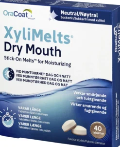 Xylimelts Dry Mouth Neutral Fästtabletter vid muntorrhet 40 st