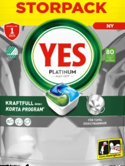 Yes Platinum All In One Maskindiskmedel, 80 Diskmaskinstabletter