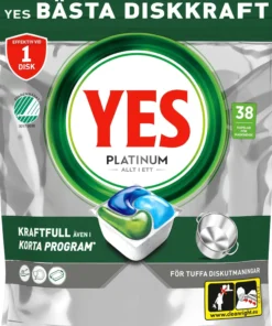 Yes Platinum All In One Maskindiskmedel, 38 Diskmaskinstabletter