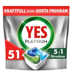 Yes Platinum All In One Maskindiskmedel, 51 Diskmaskintabletter