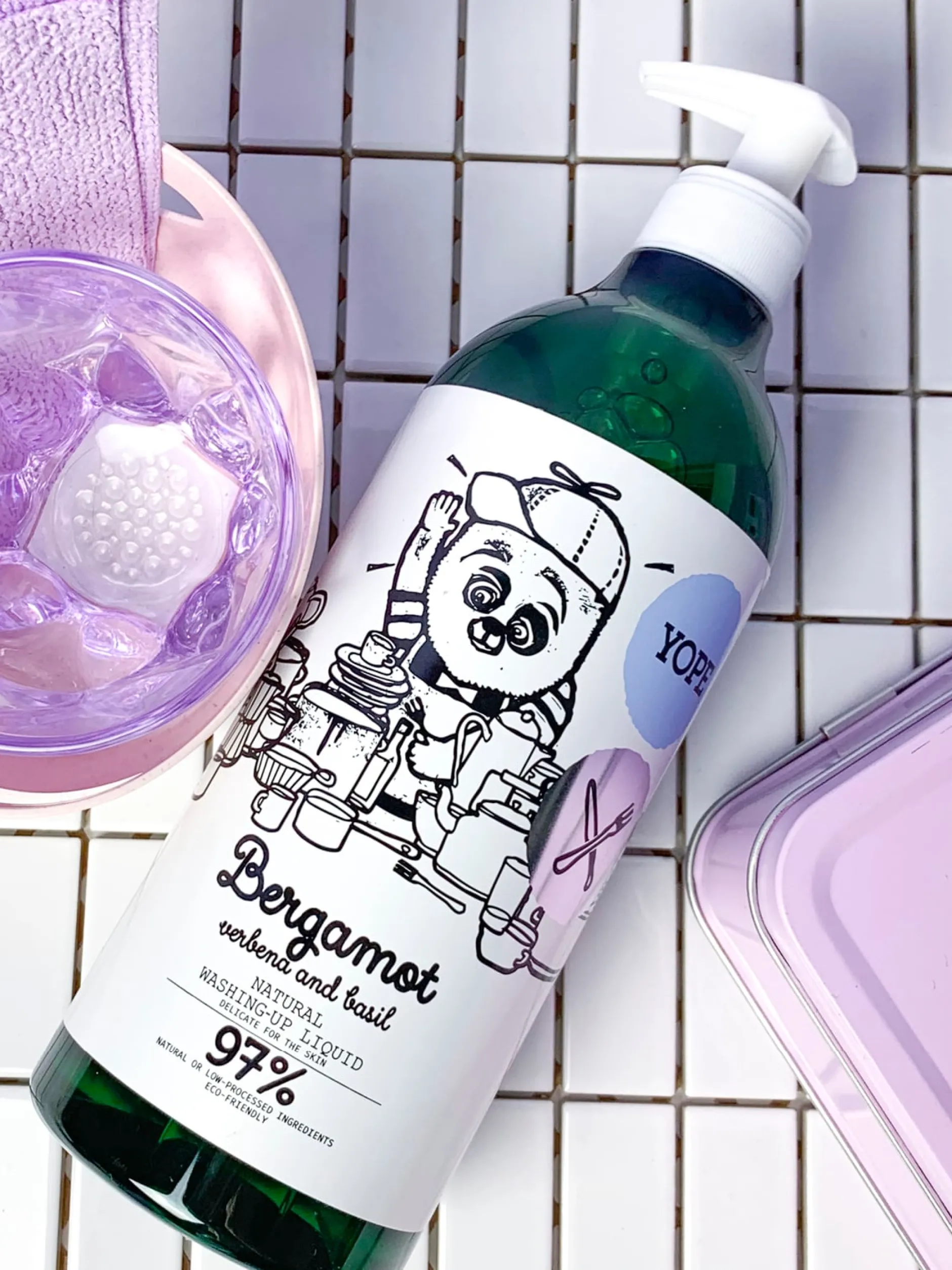 YOPE Natural Washing-Up Liquid Bergamot & Basil 750 ml