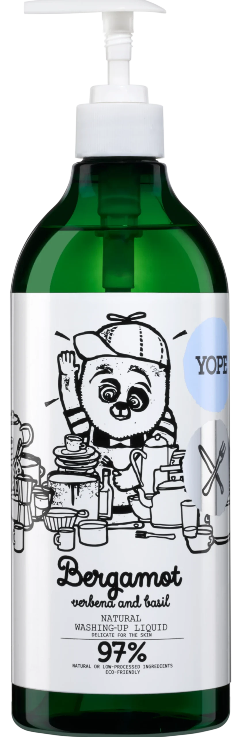 YOPE Natural Washing-Up Liquid Bergamot & Basil 750 ml