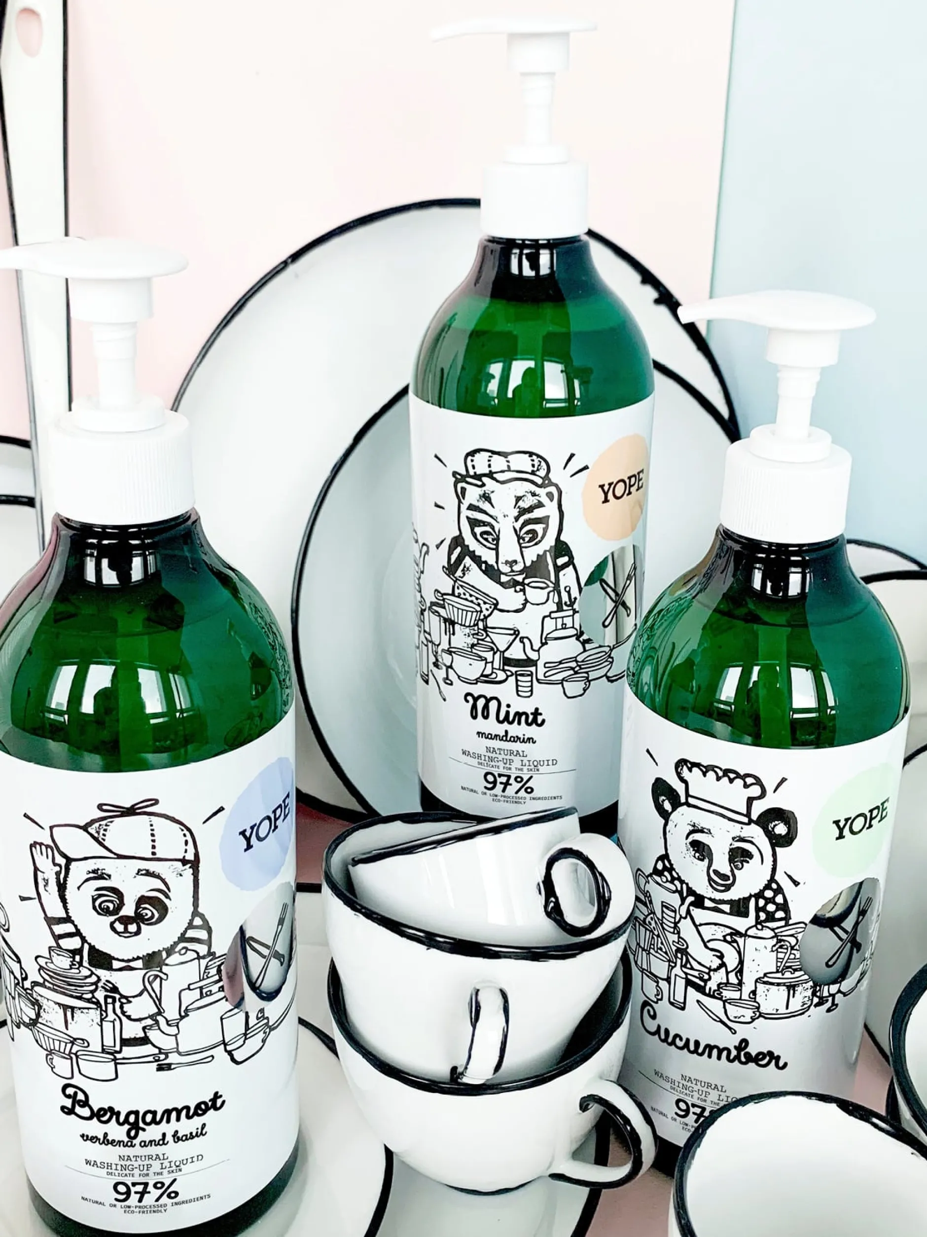 YOPE Natural Washing-Up Liquid Bergamot & Basil 750 ml