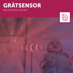 Zazu Ljusprojektor & Speldosa Valen Wally Rosa 1 st