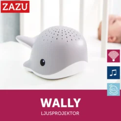 Zazu Ljusprojektor & Speldosa Valen Wally Grå 1 st