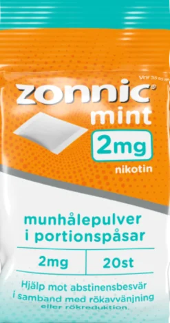 Zonnic Mint 2 mg Munhålepåse 20 st